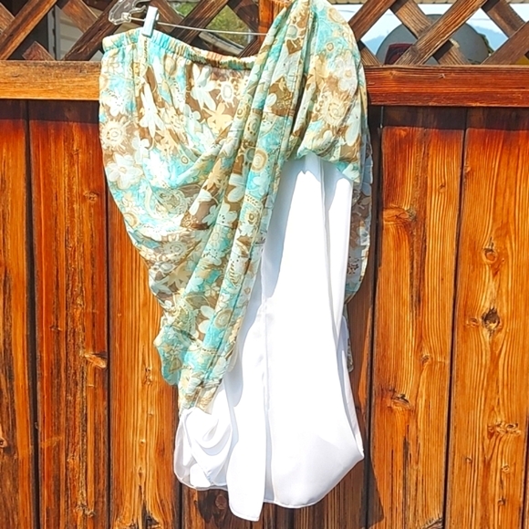 TanJay Teal floral midi skirt - Picture 3 of 8